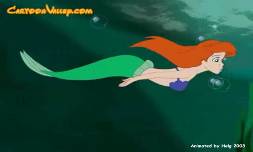 Naked Ariel swimming in the water wmv