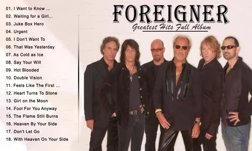 Foreigner Greatest Hits - Complete Greatest Hits Full Album of Foreigner mp4