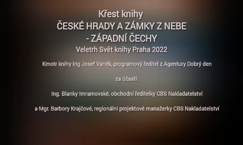 Křest knihy České hrady a zámky - Západní Čechy na veletrhu Svět knihy Praha mp4