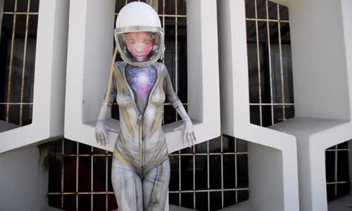 Astro Gal Body Paint mp4