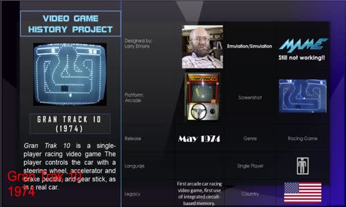 Gran Trak 10 (1974) Gaming Video with Text avi
